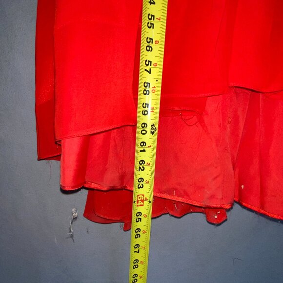 Dressale Red Chiffon Beaded Strap Formal Dress Prom Evening Gown SMALL - Picture 5 of 13